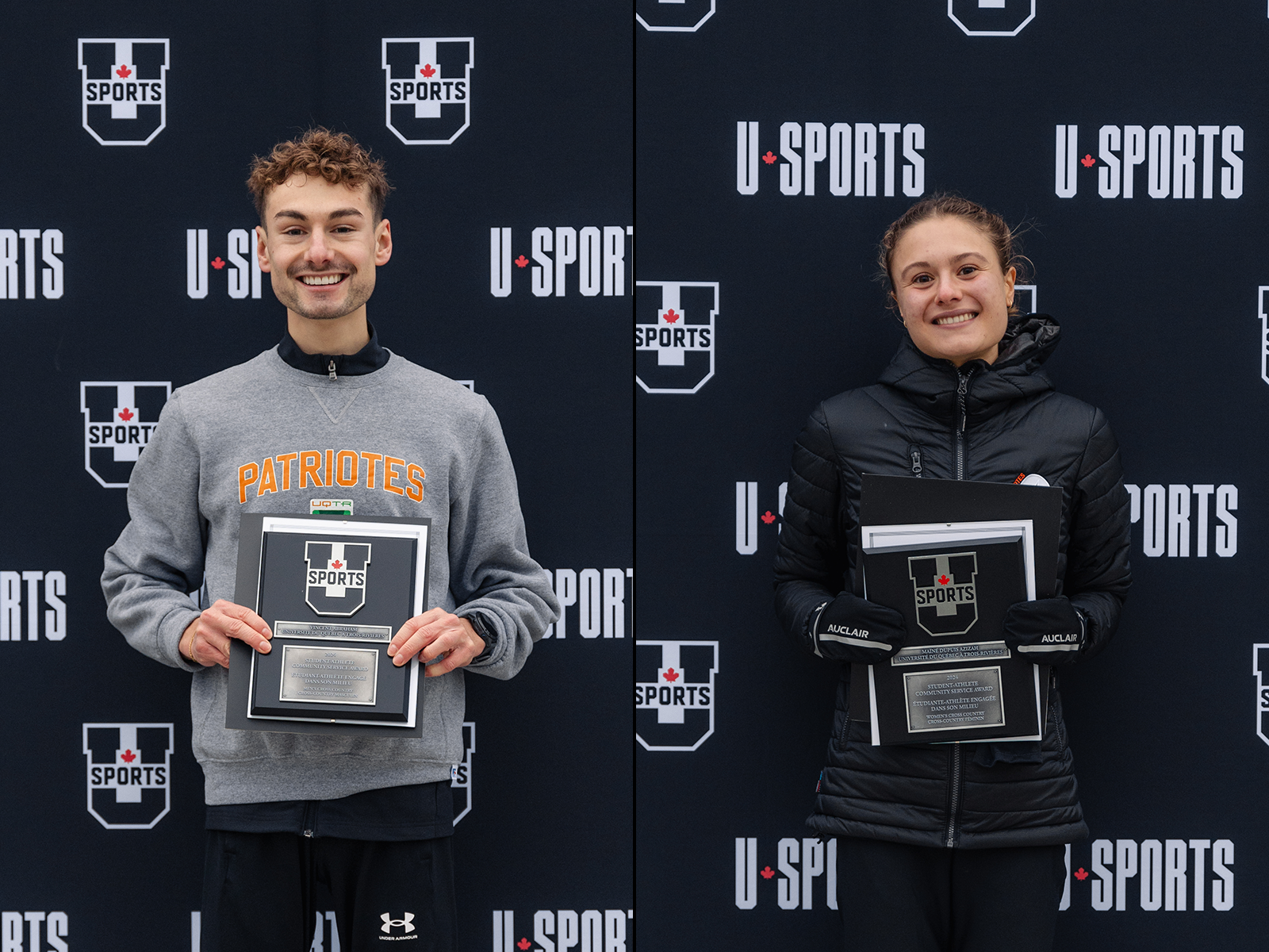 Deux Patriotes récompensés pour leur engagement communautaire par le réseau U Sports