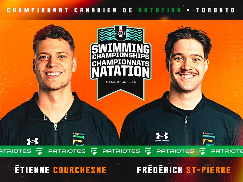 Deux Patriotes en route pour le Championnat canadien universitaire de natation à Toronto