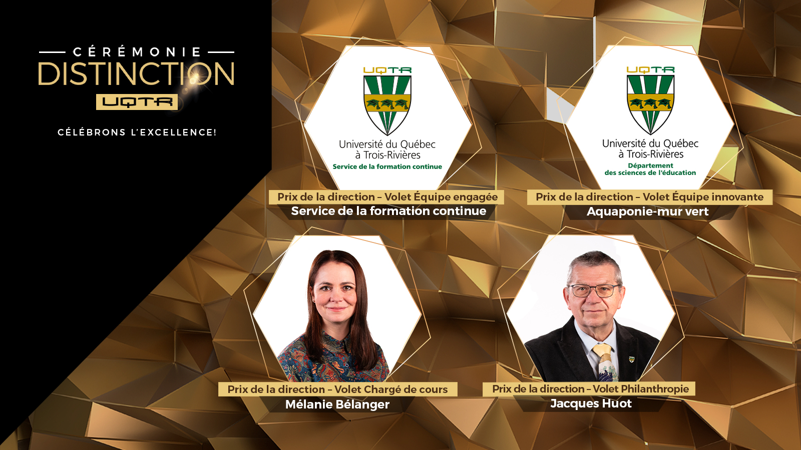 Cérémonie Distinction UQTR : la parole aux lauréates et lauréats