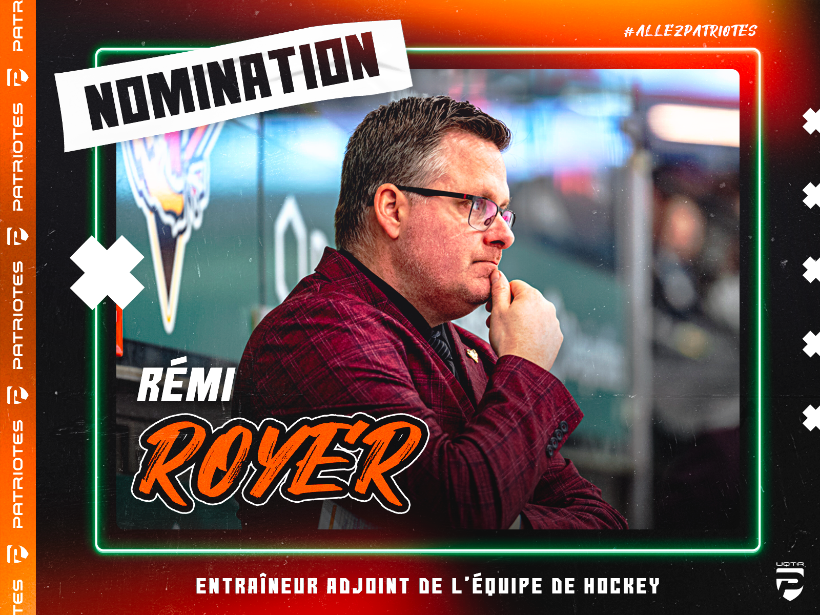 Rémi Royer se joint aux Patriotes à titre d’entraîneur adjoint!
